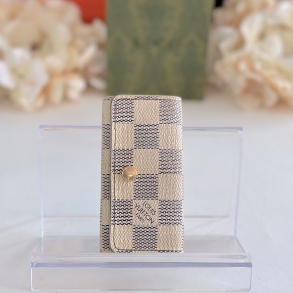 AUTH LOUIS VUITTON Damier Azul Leather Key Case Holder - Picture 2 of 11